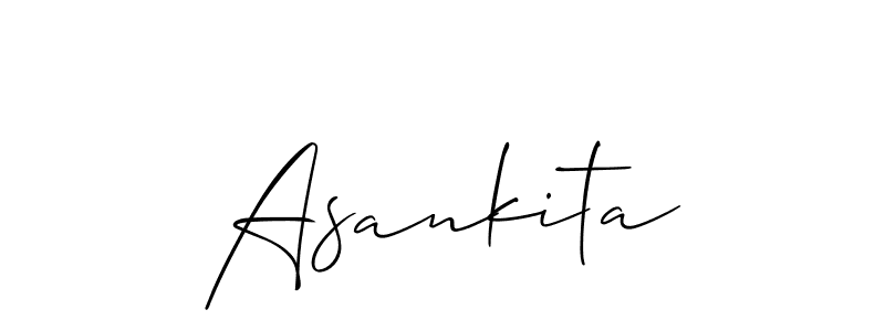 You should practise on your own different ways (Allison_Script) to write your name (Asankita) in signature. don't let someone else do it for you. Asankita signature style 2 images and pictures png
