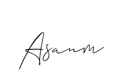 How to make Asanm name signature. Use Allison_Script style for creating short signs online. This is the latest handwritten sign. Asanm signature style 2 images and pictures png