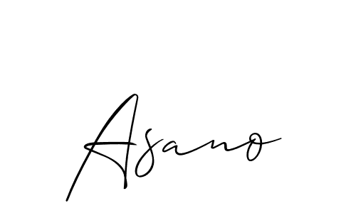 The best way (Allison_Script) to make a short signature is to pick only two or three words in your name. The name Asano include a total of six letters. For converting this name. Asano signature style 2 images and pictures png