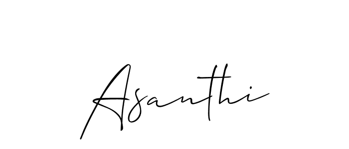 Also You can easily find your signature by using the search form. We will create Asanthi name handwritten signature images for you free of cost using Allison_Script sign style. Asanthi signature style 2 images and pictures png