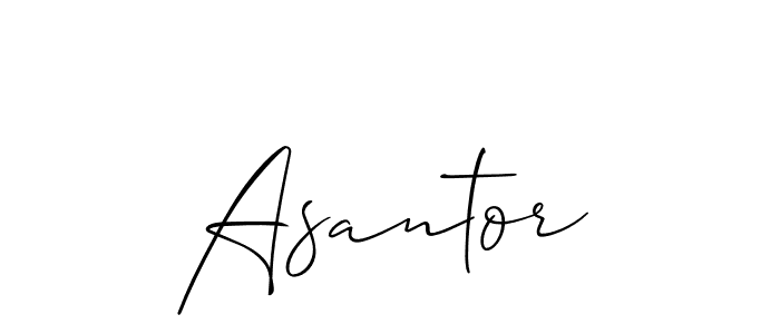 How to make Asantor signature? Allison_Script is a professional autograph style. Create handwritten signature for Asantor name. Asantor signature style 2 images and pictures png