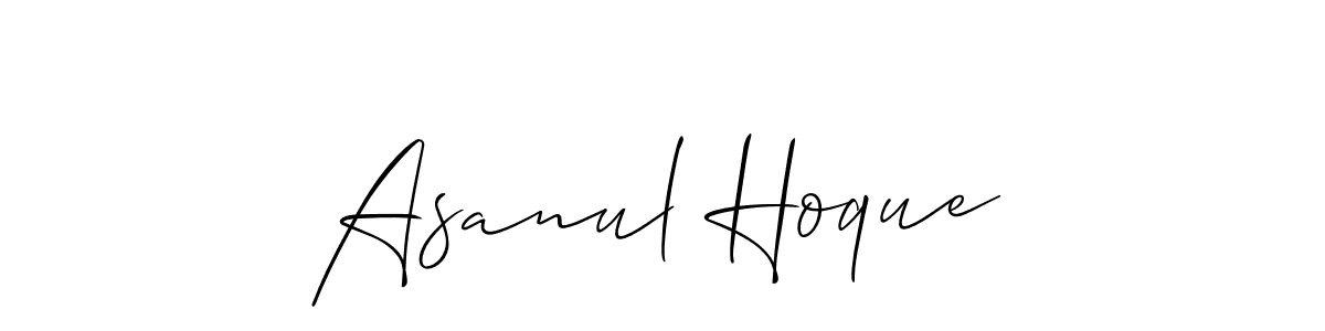 How to make Asanul Hoque name signature. Use Allison_Script style for creating short signs online. This is the latest handwritten sign. Asanul Hoque signature style 2 images and pictures png