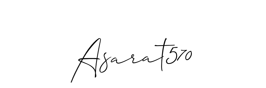 The best way (Allison_Script) to make a short signature is to pick only two or three words in your name. The name Asarat570 include a total of six letters. For converting this name. Asarat570 signature style 2 images and pictures png