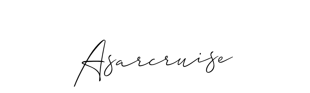 Also we have Asarcruise name is the best signature style. Create professional handwritten signature collection using Allison_Script autograph style. Asarcruise signature style 2 images and pictures png