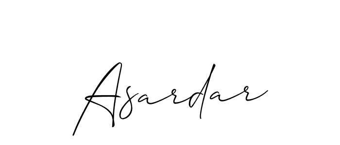 How to make Asardar name signature. Use Allison_Script style for creating short signs online. This is the latest handwritten sign. Asardar signature style 2 images and pictures png