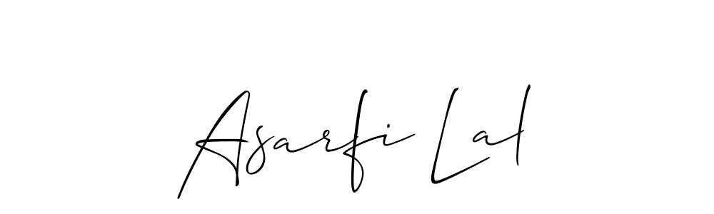 How to Draw Asarfi Lal signature style? Allison_Script is a latest design signature styles for name Asarfi Lal. Asarfi Lal signature style 2 images and pictures png
