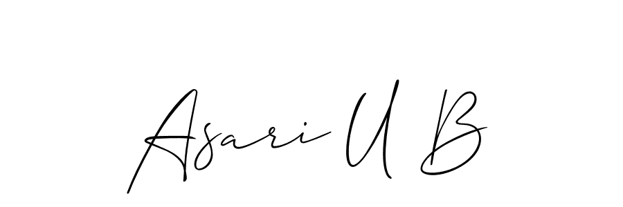 if you are searching for the best signature style for your name Asari U B. so please give up your signature search. here we have designed multiple signature styles  using Allison_Script. Asari U B signature style 2 images and pictures png