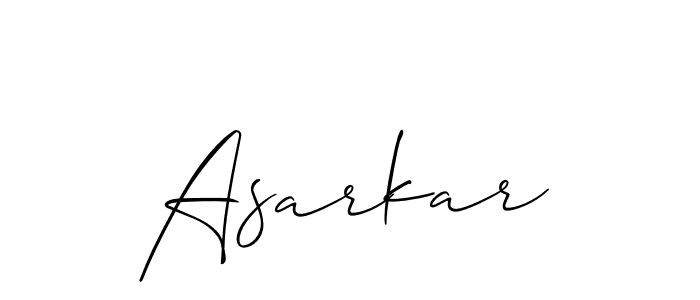 How to make Asarkar name signature. Use Allison_Script style for creating short signs online. This is the latest handwritten sign. Asarkar signature style 2 images and pictures png