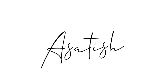 Asatish stylish signature style. Best Handwritten Sign (Allison_Script) for my name. Handwritten Signature Collection Ideas for my name Asatish. Asatish signature style 2 images and pictures png