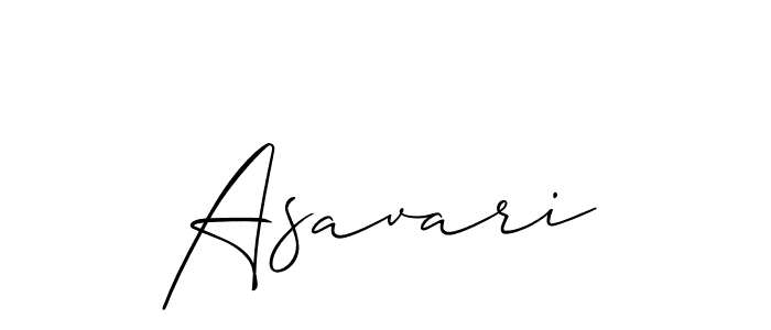 Use a signature maker to create a handwritten signature online. With this signature software, you can design (Allison_Script) your own signature for name Asavari. Asavari signature style 2 images and pictures png