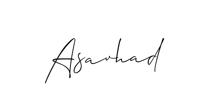 Design your own signature with our free online signature maker. With this signature software, you can create a handwritten (Allison_Script) signature for name Asavhad. Asavhad signature style 2 images and pictures png