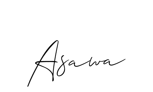 Also we have Asawa name is the best signature style. Create professional handwritten signature collection using Allison_Script autograph style. Asawa signature style 2 images and pictures png
