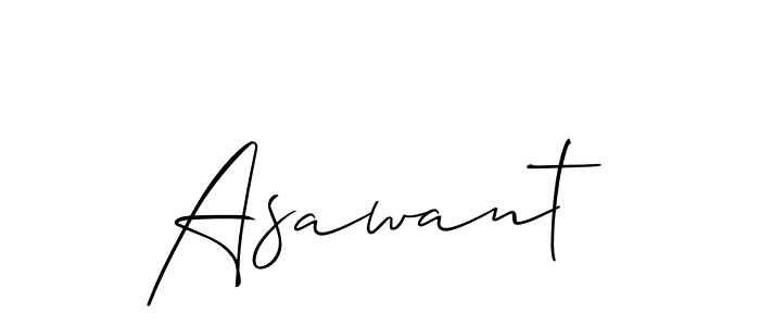 Design your own signature with our free online signature maker. With this signature software, you can create a handwritten (Allison_Script) signature for name Asawant. Asawant signature style 2 images and pictures png