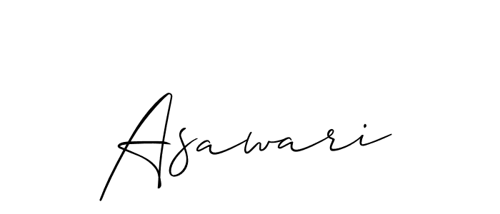 Design your own signature with our free online signature maker. With this signature software, you can create a handwritten (Allison_Script) signature for name Asawari. Asawari signature style 2 images and pictures png