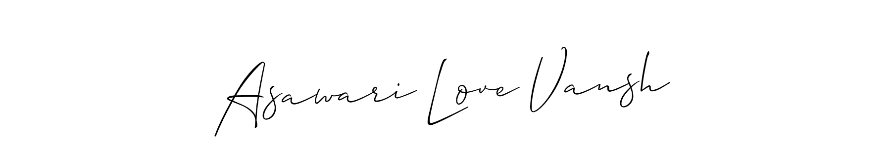 How to make Asawari Love Vansh signature? Allison_Script is a professional autograph style. Create handwritten signature for Asawari Love Vansh name. Asawari Love Vansh signature style 2 images and pictures png