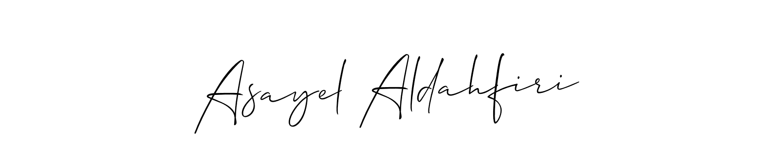 Once you've used our free online signature maker to create your best signature Allison_Script style, it's time to enjoy all of the benefits that Asayel Aldahfiri name signing documents. Asayel Aldahfiri signature style 2 images and pictures png