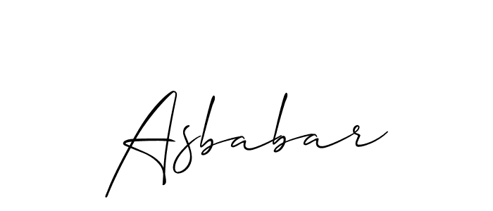 Once you've used our free online signature maker to create your best signature Allison_Script style, it's time to enjoy all of the benefits that Asbabar name signing documents. Asbabar signature style 2 images and pictures png