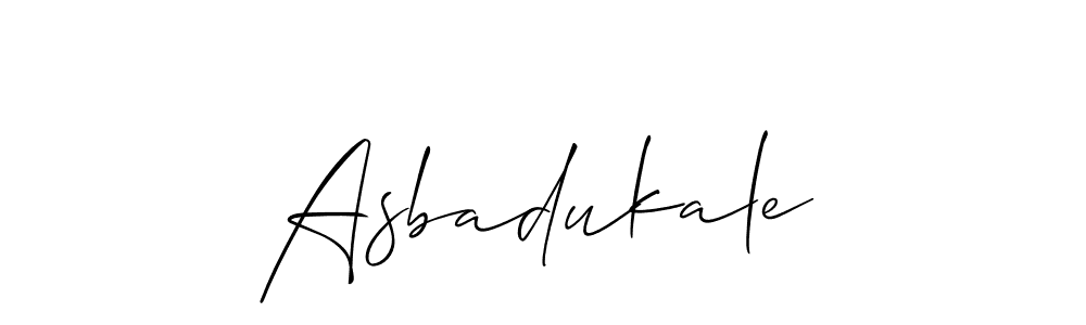 Also we have Asbadukale name is the best signature style. Create professional handwritten signature collection using Allison_Script autograph style. Asbadukale signature style 2 images and pictures png