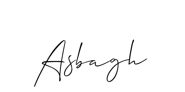 Create a beautiful signature design for name Asbagh. With this signature (Allison_Script) fonts, you can make a handwritten signature for free. Asbagh signature style 2 images and pictures png