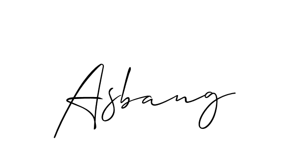 Allison_Script is a professional signature style that is perfect for those who want to add a touch of class to their signature. It is also a great choice for those who want to make their signature more unique. Get Asbang name to fancy signature for free. Asbang signature style 2 images and pictures png