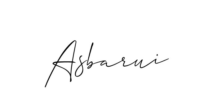 Make a beautiful signature design for name Asbarui. With this signature (Allison_Script) style, you can create a handwritten signature for free. Asbarui signature style 2 images and pictures png