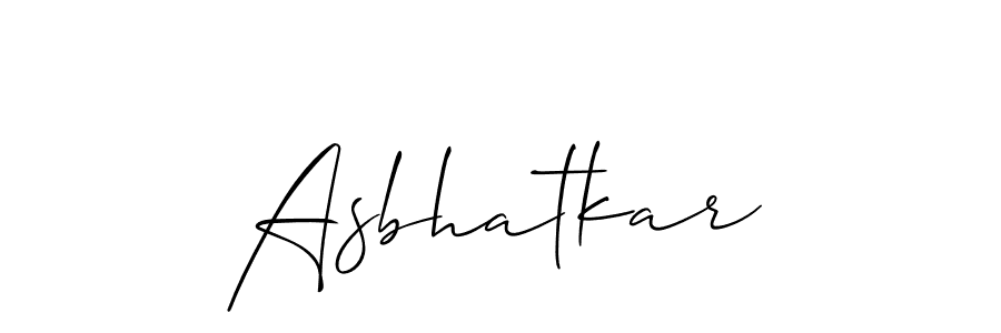 Also we have Asbhatkar name is the best signature style. Create professional handwritten signature collection using Allison_Script autograph style. Asbhatkar signature style 2 images and pictures png