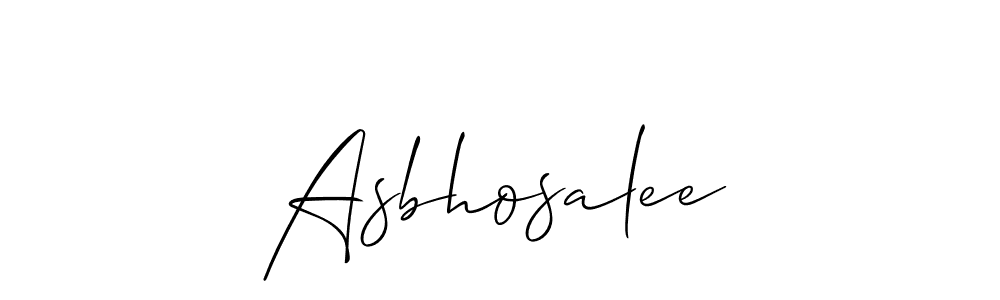 How to make Asbhosalee name signature. Use Allison_Script style for creating short signs online. This is the latest handwritten sign. Asbhosalee signature style 2 images and pictures png