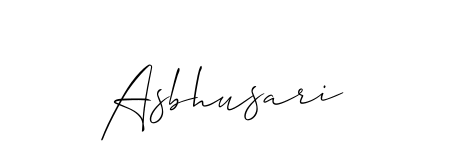 How to make Asbhusari name signature. Use Allison_Script style for creating short signs online. This is the latest handwritten sign. Asbhusari signature style 2 images and pictures png