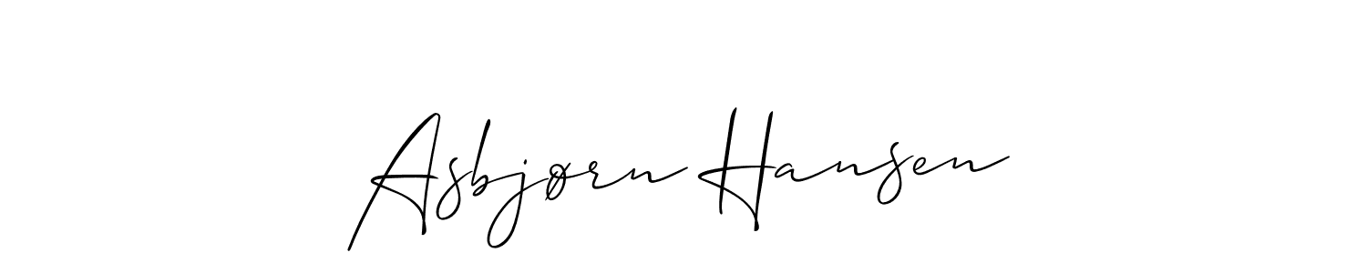 How to make Asbjørn Hansen name signature. Use Allison_Script style for creating short signs online. This is the latest handwritten sign. Asbjørn Hansen signature style 2 images and pictures png