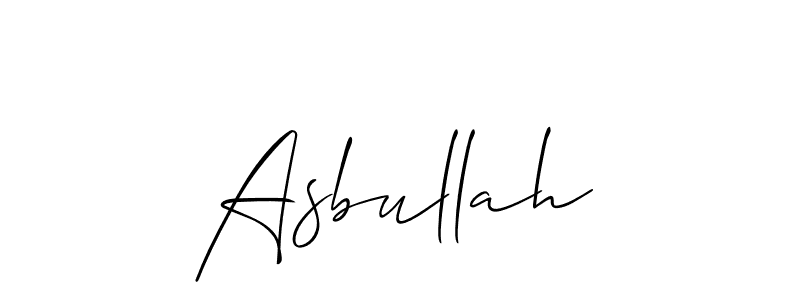 Create a beautiful signature design for name Asbullah. With this signature (Allison_Script) fonts, you can make a handwritten signature for free. Asbullah signature style 2 images and pictures png