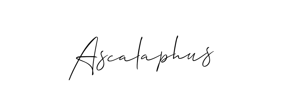 if you are searching for the best signature style for your name Ascalaphus. so please give up your signature search. here we have designed multiple signature styles  using Allison_Script. Ascalaphus signature style 2 images and pictures png