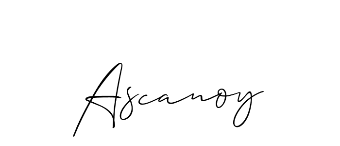 How to make Ascanoy signature? Allison_Script is a professional autograph style. Create handwritten signature for Ascanoy name. Ascanoy signature style 2 images and pictures png