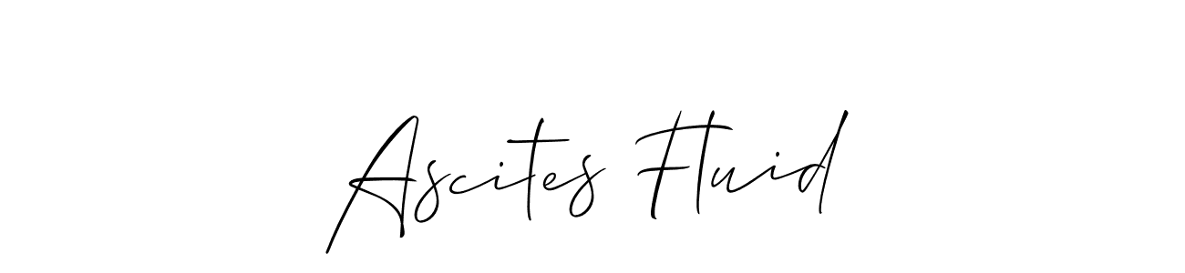 Create a beautiful signature design for name Ascites Fluid. With this signature (Allison_Script) fonts, you can make a handwritten signature for free. Ascites Fluid signature style 2 images and pictures png