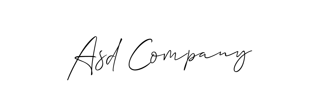 It looks lik you need a new signature style for name Asd Company. Design unique handwritten (Allison_Script) signature with our free signature maker in just a few clicks. Asd Company signature style 2 images and pictures png