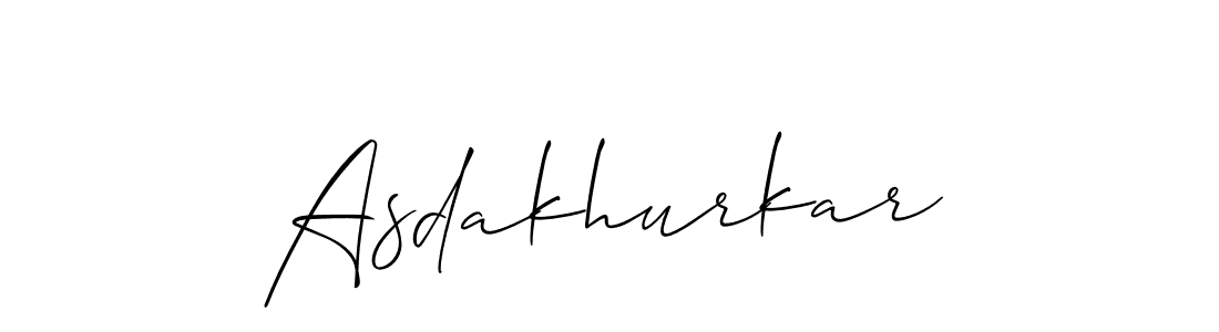 Design your own signature with our free online signature maker. With this signature software, you can create a handwritten (Allison_Script) signature for name Asdakhurkar. Asdakhurkar signature style 2 images and pictures png