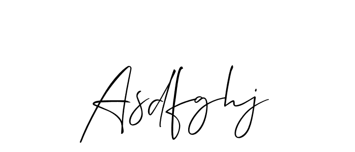 Design your own signature with our free online signature maker. With this signature software, you can create a handwritten (Allison_Script) signature for name Asdfghj. Asdfghj signature style 2 images and pictures png