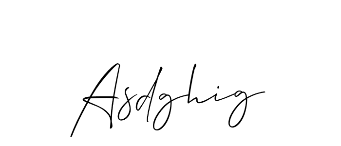 You should practise on your own different ways (Allison_Script) to write your name (Asdghig) in signature. don't let someone else do it for you. Asdghig signature style 2 images and pictures png