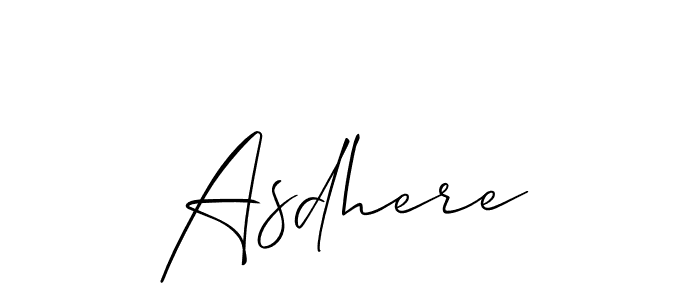 Allison_Script is a professional signature style that is perfect for those who want to add a touch of class to their signature. It is also a great choice for those who want to make their signature more unique. Get Asdhere name to fancy signature for free. Asdhere signature style 2 images and pictures png
