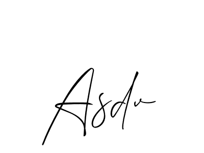 Allison_Script is a professional signature style that is perfect for those who want to add a touch of class to their signature. It is also a great choice for those who want to make their signature more unique. Get Asdv name to fancy signature for free. Asdv signature style 2 images and pictures png