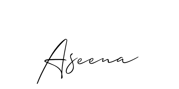 How to make Aseena signature? Allison_Script is a professional autograph style. Create handwritten signature for Aseena name. Aseena signature style 2 images and pictures png