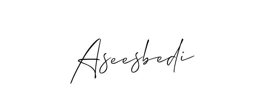 Also You can easily find your signature by using the search form. We will create Aseesbedi name handwritten signature images for you free of cost using Allison_Script sign style. Aseesbedi signature style 2 images and pictures png