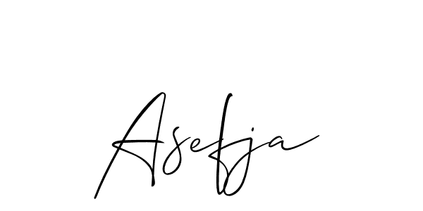 Also we have Asefja name is the best signature style. Create professional handwritten signature collection using Allison_Script autograph style. Asefja signature style 2 images and pictures png