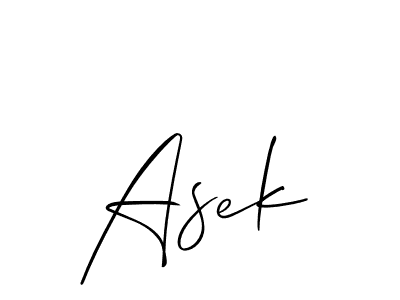 How to Draw Asek signature style? Allison_Script is a latest design signature styles for name Asek. Asek signature style 2 images and pictures png