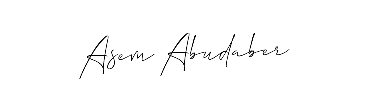 How to Draw Asem Abudaber signature style? Allison_Script is a latest design signature styles for name Asem Abudaber. Asem Abudaber signature style 2 images and pictures png