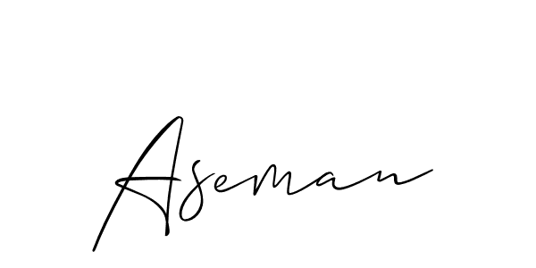 Allison_Script is a professional signature style that is perfect for those who want to add a touch of class to their signature. It is also a great choice for those who want to make their signature more unique. Get Aseman name to fancy signature for free. Aseman signature style 2 images and pictures png