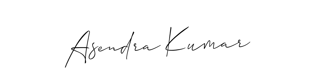 How to make Asendra Kumar name signature. Use Allison_Script style for creating short signs online. This is the latest handwritten sign. Asendra Kumar signature style 2 images and pictures png