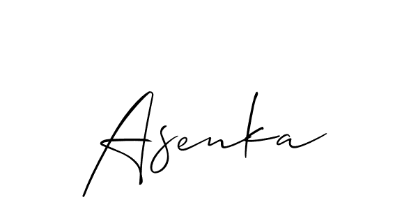 You should practise on your own different ways (Allison_Script) to write your name (Asenka) in signature. don't let someone else do it for you. Asenka signature style 2 images and pictures png