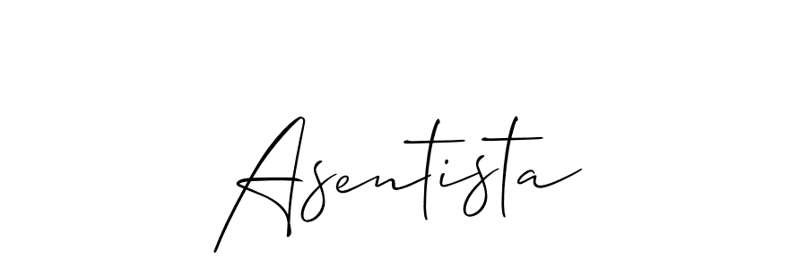 How to make Asentista name signature. Use Allison_Script style for creating short signs online. This is the latest handwritten sign. Asentista signature style 2 images and pictures png