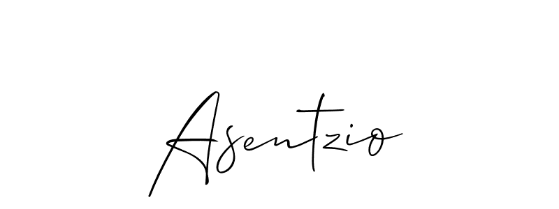 Make a beautiful signature design for name Asentzio. With this signature (Allison_Script) style, you can create a handwritten signature for free. Asentzio signature style 2 images and pictures png
