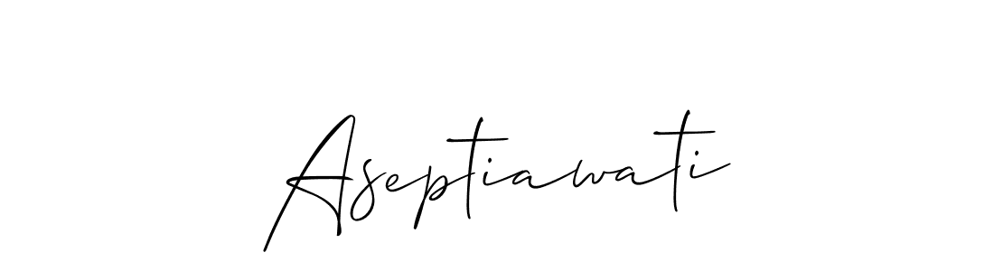 Also You can easily find your signature by using the search form. We will create Aseptiawati name handwritten signature images for you free of cost using Allison_Script sign style. Aseptiawati signature style 2 images and pictures png